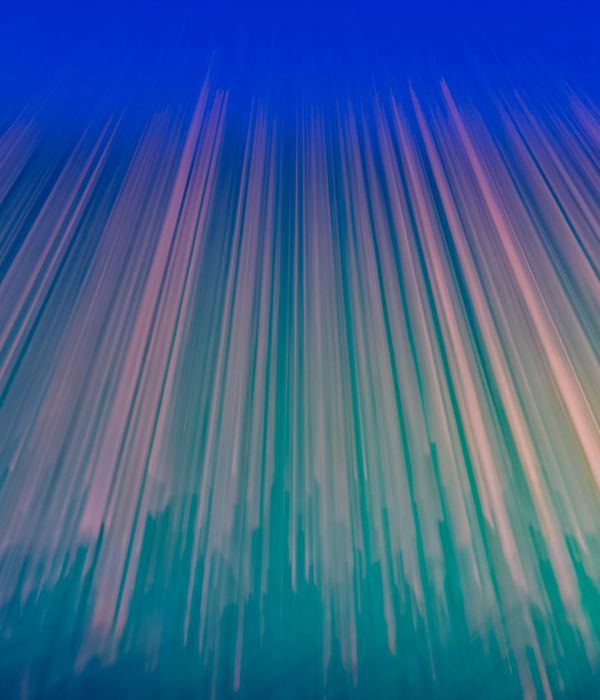 Abstract blue neon lines flowing like body movement